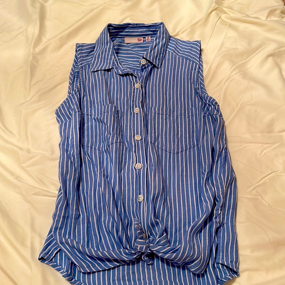 Easter striped button up